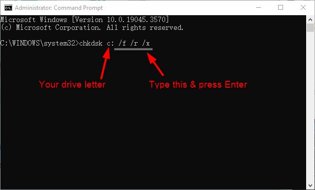 掃描並修復 Windows 中的任何壞扇區