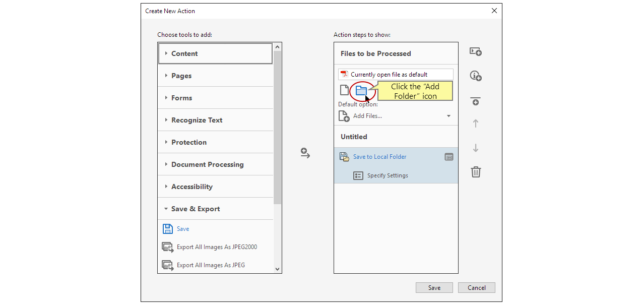 點擊「添加資料夾」圖示