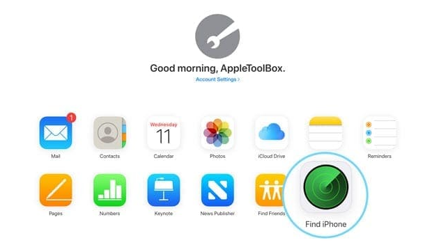 在 iCloud 上尋找 iPhone