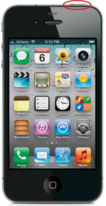 iPhone 4 上的按鈕