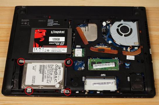 用新的 HDD 更換 SSD