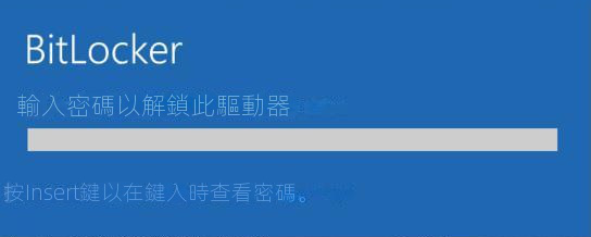 BitLocker 密碼提示