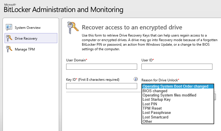 BitLocker 管理員和監控