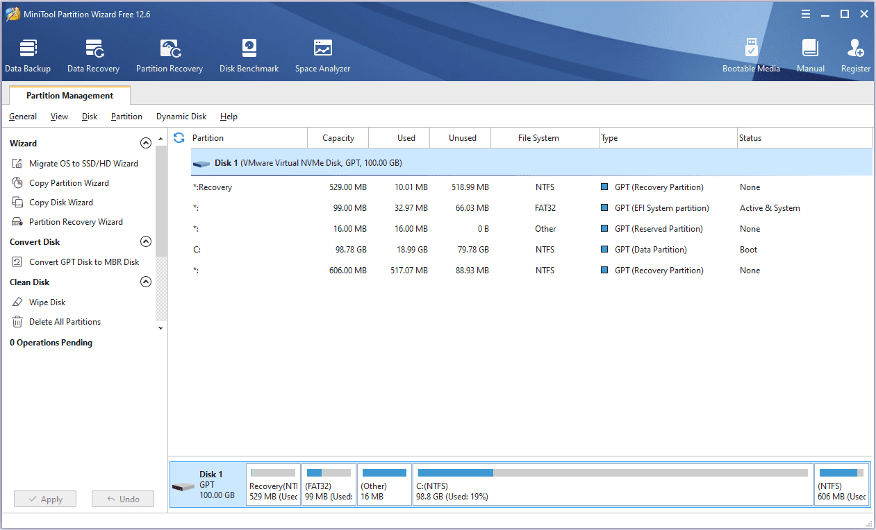 MiniTool Partition Wizard Free v12.8 評論