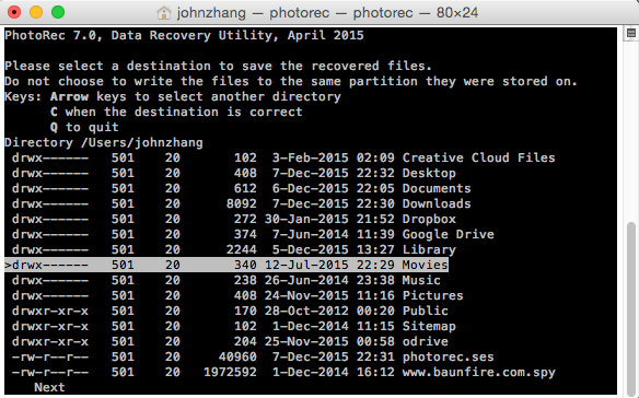 PhotoRec 免費 SD 卡恢復應用程式