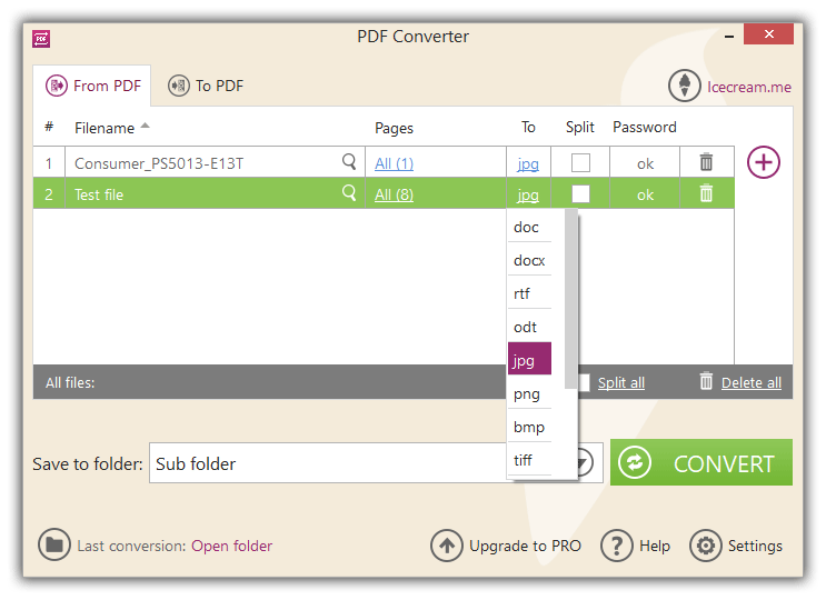 如何在 Windows 10 上使用 Icecream PDF Converter 將 PDF 轉 JPG