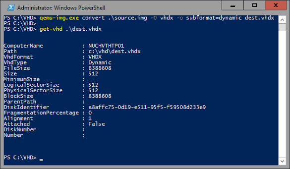 使用 qemu_img 將 img 轉換為 vhdx
