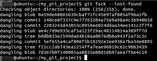 git fsck lost found 指令