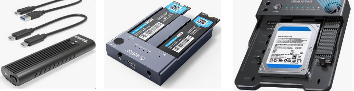 不同類型的 NVMe 擴充座