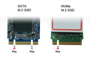 M.2 SATA 與 M.2 NVMe 比較