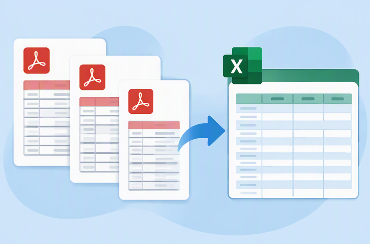 將多頁 PDF 表格合併為單一連續 Excel 工作表