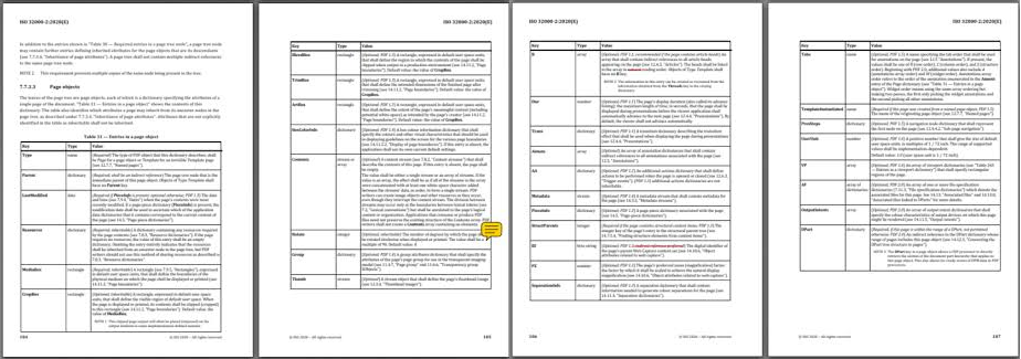 多頁 PDF 表格
