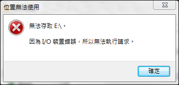 I/O裝置錯誤