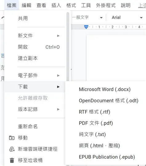 如何使用 Google 檔案將 pdf 複製到 word